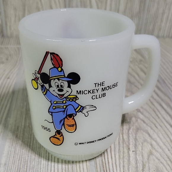 Anchor Vintage 1955 Mickey Mouse Club Pepsi Collectors Mug 1955 Milk Glass - Picture 1 of 5